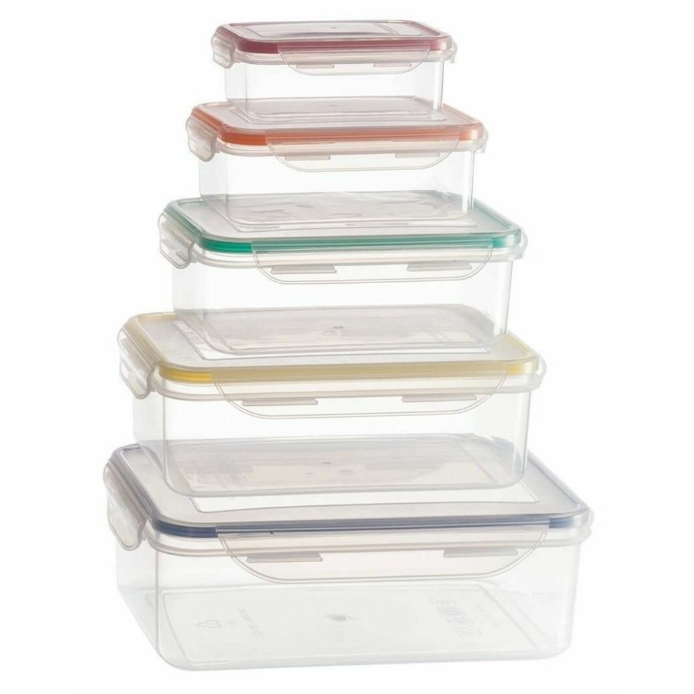 Memory Seal Storage 10-pc Set Silicone BPA Free Plastic Space Saving Stackable